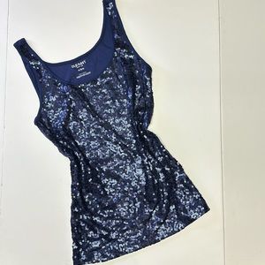 Old Navy XL sequined Tank Top in Navy Blue
